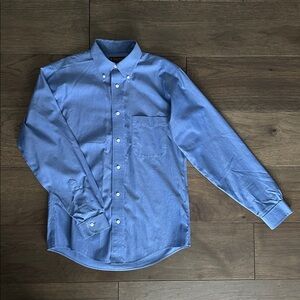 Brooks Brothers Blue Dress Shirt, Boys Cotton Dress Shirt